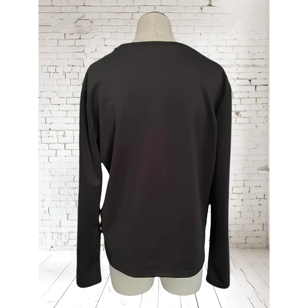 Alberto Makali Layered Mesh Graphic Stretchy Goth Top Size Medium - Picture 7 of 8